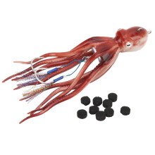 Roter 300g Angeloctopus-Köder mit Spray-Ink, TPE & Stahl