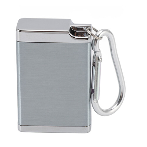 Compact Aluminum Ash Box with Keychain - Stylish Silver Edition 2