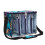 Knitting Bag Blue Leaf Pattern For Organizing Yarn Needles And Crochet Accessories 1