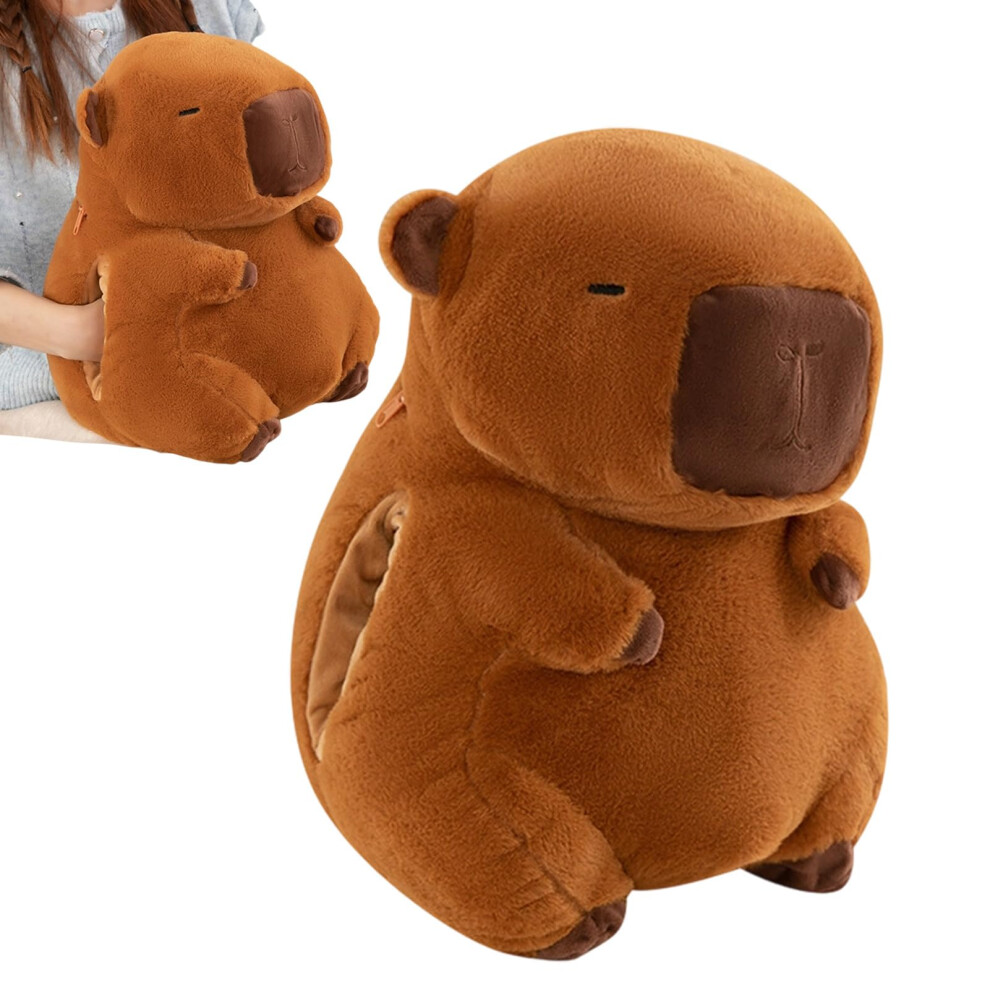 Plush Toy Hand Warmer Capybara Muff Hand Warmer With Soft Filling Heat Cushion Hot Water Bottle For Women Children
