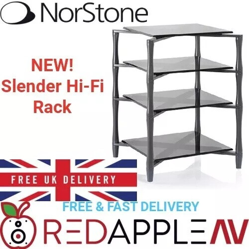 Norstone Slender HiFi AV Rack Stand Matte Anthracite Grey