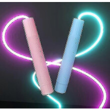 (As show, Pink light) SNQTV-Glowing Jump Rope Adjustable 2.8m Light Up Skipping Rope