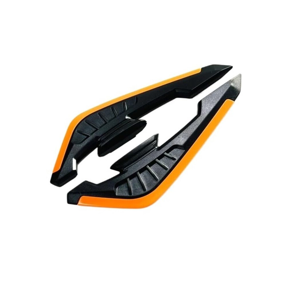 Universal Motorcycle Winglet Aero Spoiler Wing Sticker 1 Pair For Motorbike Scooter Universal Fit Orange 9393856657131
