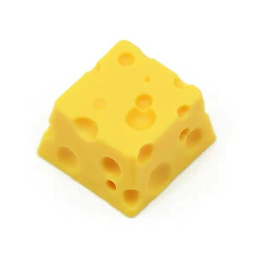 Tecla de resina de estilo queso, pintada a mano, duradera. 1