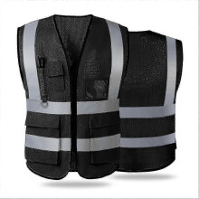 (L, pink) Reflective Safety Vest For Women Men High Visibility Security With Pockets Zipper Front Meets ANSI/ISEA Standards-Goodp