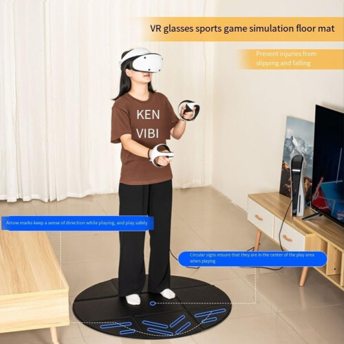 VR Game Mat Compatible With Meta Quest3S, Foldable, Easy To Clean, Orange 2