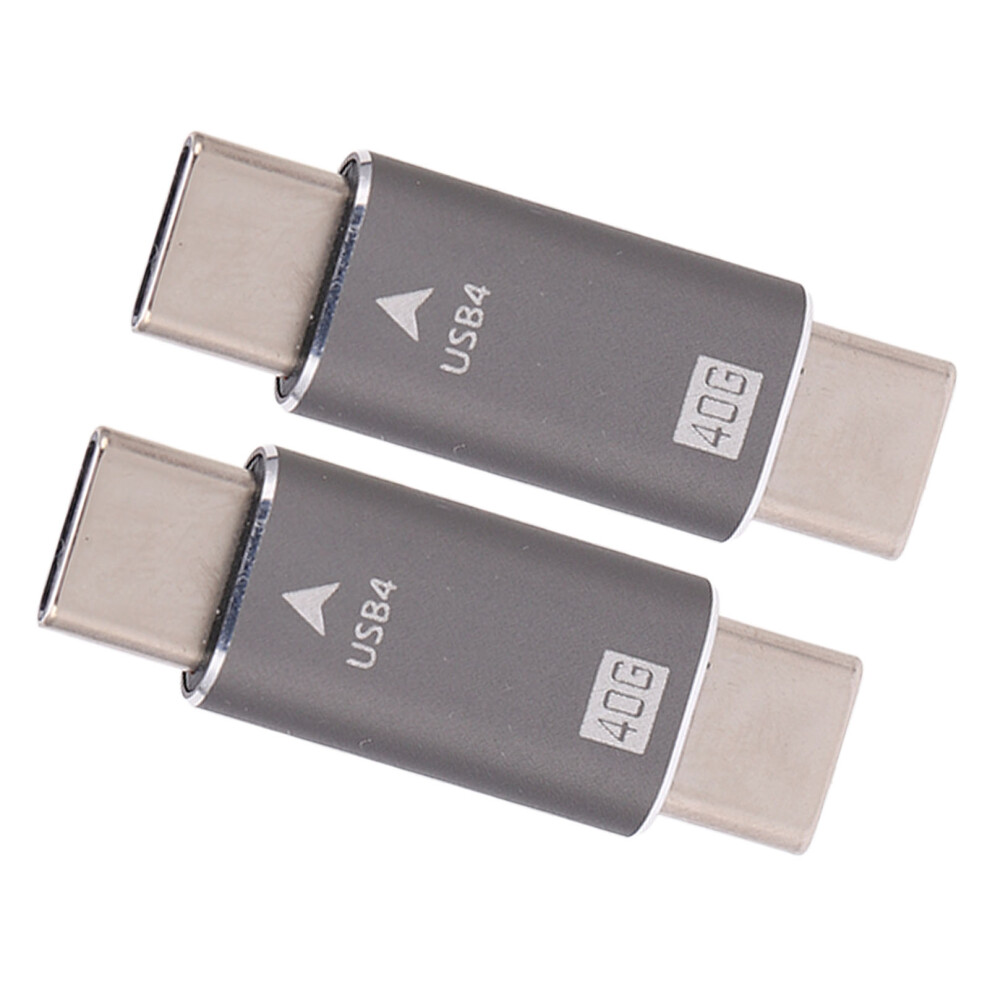 2Pcs Usb C Male To Male Adapter 8K 40Gbps 100W Alloy Compact 7691356211931