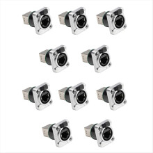 10PCS Ethernet Rj45 Chassis Socket NE8FDP Pass Through Connector IP65 Waterproof C