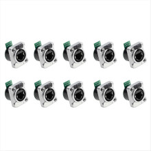 10PCS Ethernet Rj45 Chassis Socket NE8FDP Pass Through Connector IP65 Waterproof B