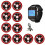 Wireless Restaurant Pager Waiter Calling System with Watch Call Button for Hookah Bar Cafe Customer Service Red 2