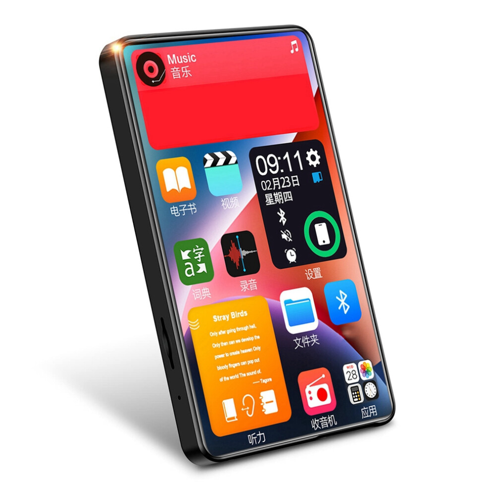 4 Inch Mp3 Player Bluetooth Music Built-In Speaker 16G Full Screen Mp4 Video Playback With Fm Radio Recording,B 4851537536915