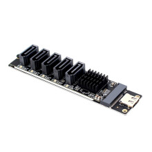 Type C to 5-Port 3.0 Adapter Card 6Gbps JM575&JMS580 Chip USB Expansion Plug & Play Riser