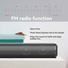 Wireless Bluetooth Sound Bar, Powerful Stereo Surround Sound, Subwoofer, FM Radio, Home Theater System for TV