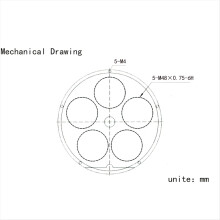 Telescope Filter Wheel Metal 5 Positions for Eyepiece Astronomical Telescopes 2inch