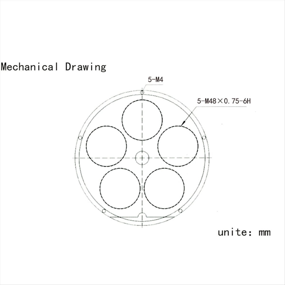 Telescope Filter Wheel Metal 5 Positions For Eyepiece Astronomical Telescopes 2Inch 4851537550874