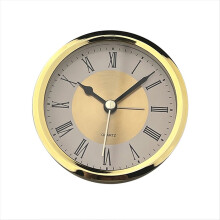89mm Quartz Clock Retro Roman Numbers Simple Accessories Inlaid Handicraft