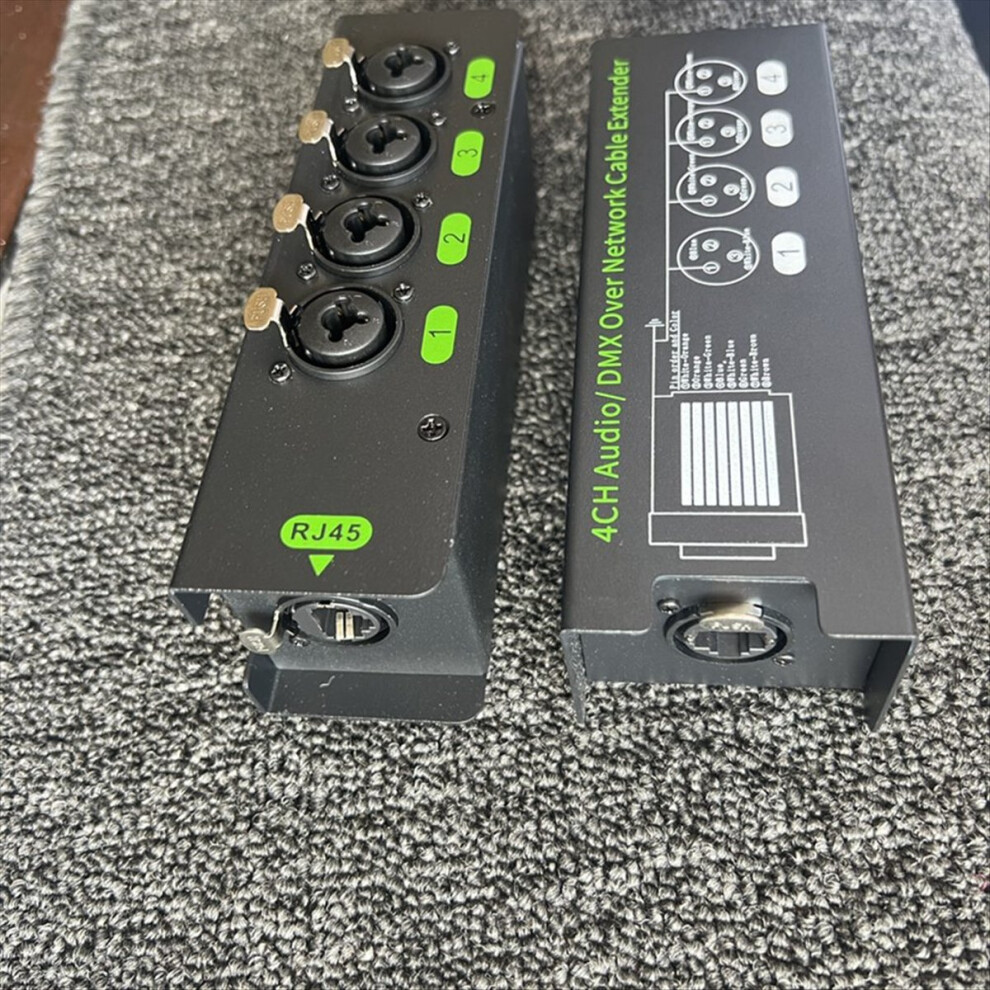 Photos - Cable (video, audio, USB) 1Pair 4-Channel 6.5 + 3-Pin XLR Audio/ over Network Cable Extender DMX512 Signal 1 Male+1 Female
