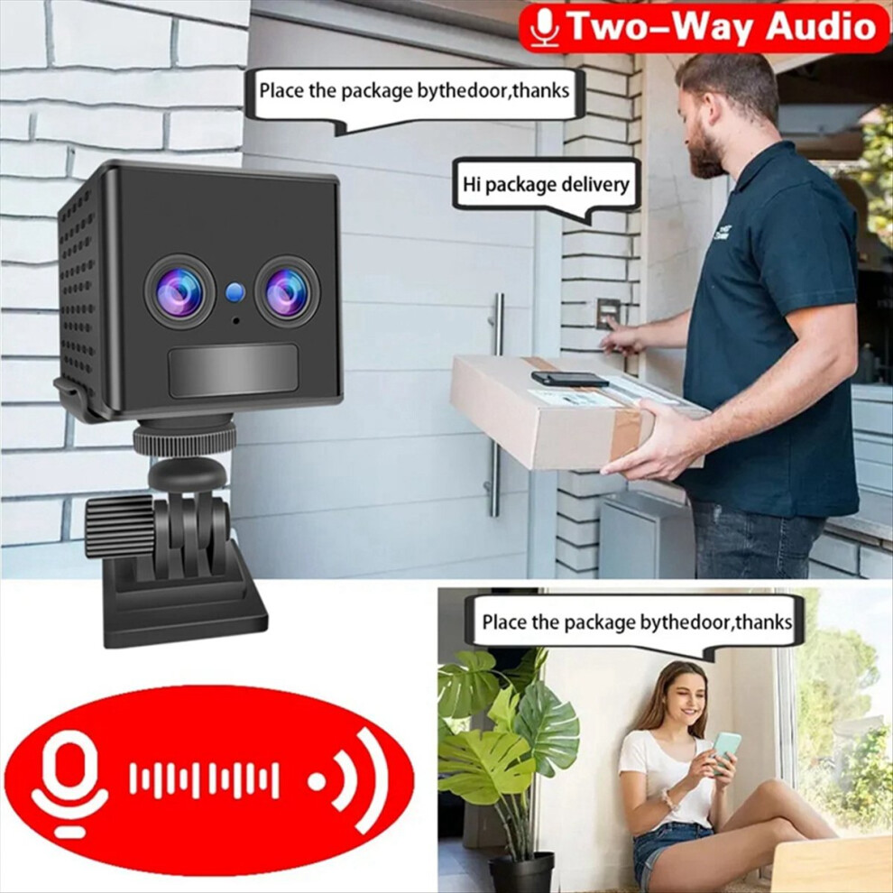 4G Hd Mini Dual Lens Camera 3000Mah Pir Night Vision Motion Human Detection Ip Surveillance Video Camcorder 4851537554278