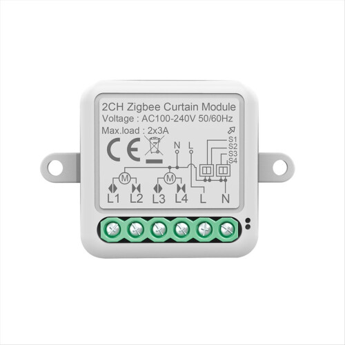 Tuya Zigbee Smart Curtain Switch Module 2CH Intelligent Circuit Breaker Support APP Remote Control for 1