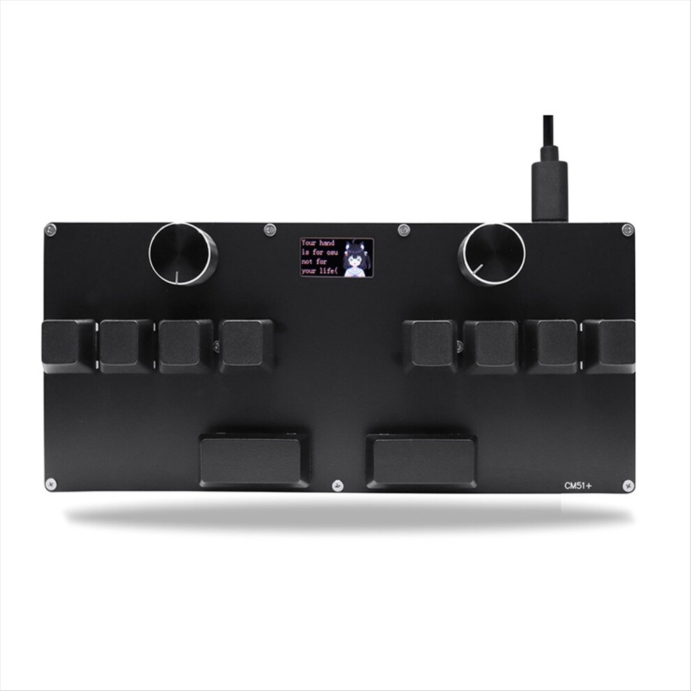 Saudism Cm51+ Osu Gaming Keyboard White Switch Rapid Trigger Magnetic Switche With Knob Screen Copy Paste Shotcut Black