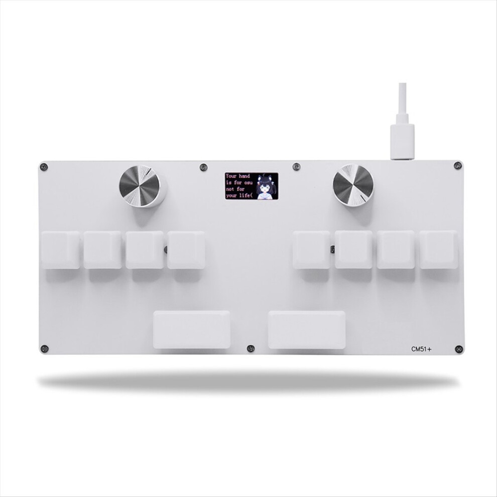 Saudism Cm51+ Osu Gaming Keyboard White Switch Rapid Trigger Magnetic Switche With Knob Screen Copy Paste Shotcut
