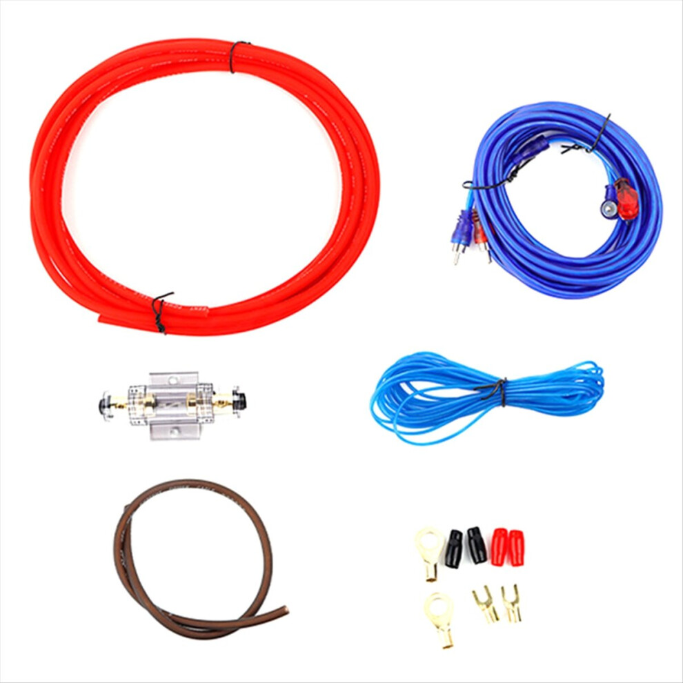 8Ga Power Cable Subwoofer Speaker Car Audio Wire Wiring Amplifier Fuse Kit Saudism
