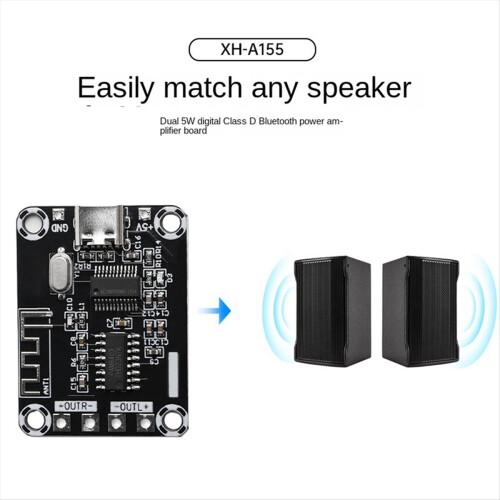 PAM8403 Digital Bluetooth Amplifier Board DC5V Mini Case TYPE-C Powered 5W USB Module 2