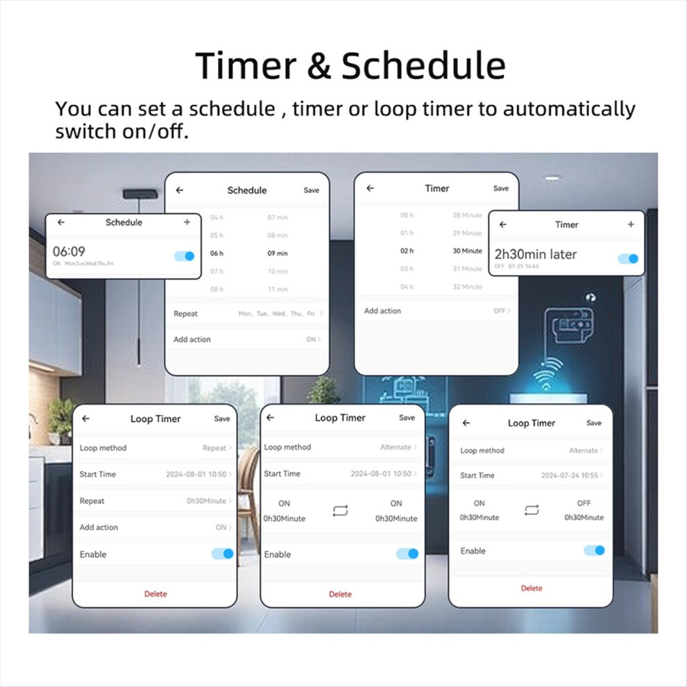 Wifi Smart Temperature And Humidity Switch With 1M Sensor 20A Supports Voice Control Saudism