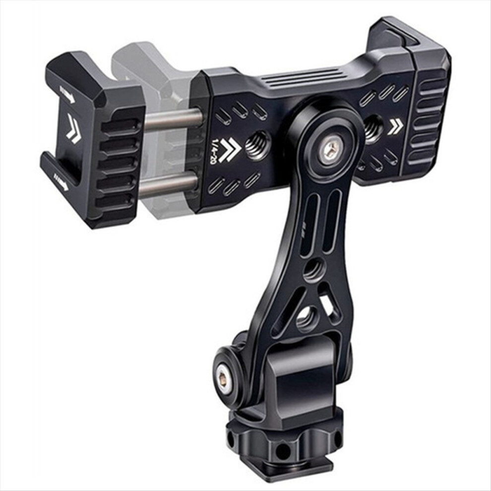 Tripod Mount Clip Metal Phone Holder Clamp With Cold Shoe Arca 360 Rotatable For Live Photography Dslr Black 4853162247730