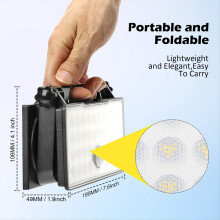 Solar Light Outdoor Portable Camping Work Wall IP65 Waterproof 1000 Lumen for Porch Garden