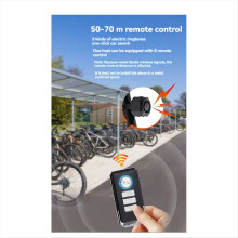 Bike Vibration Alarm USB Charging Burglar Motorcycle Security with Remote Control
