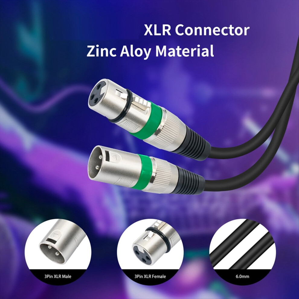 10Pcs Dmx512 Xlr Cable Male To Female Audio 3 Pin For Microphone Mixer Amplifier 1.5M 4853162254301