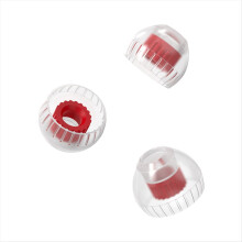 Earplugs Silicone Double Support Structure Earphones Memory 3 Pairs of Size M Red