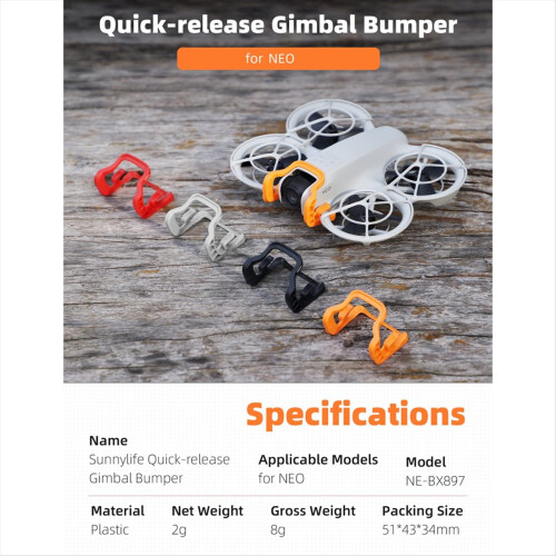 for Neo Gimbal Bumper Anti-Collision Guard Bar Lens Protector Accessory Gray 2