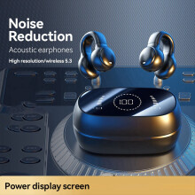High Quality Bone Conduction Wireless Headphones Bluetooth Noise Reduction Sports Gaming White