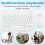 Ultra-Thin Silent Wireless Bluetooth Keyboard and Mouse Set Suitable for Tablet Notebook White 6