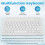 Ultra-Thin Silent Wireless Bluetooth Keyboard and Mouse Set Suitable for Tablet Notebook White 5