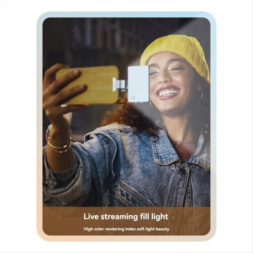 Mobile Phone Take Photo and Video Fill Light Type-C Charging Interface LED Portable with Clip White 2