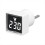 Digital Voltmeter Square AC220V Voltage Tester with LED Display and Indicator Light EU Plug White 1