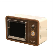 Retro Bluetooth Speaker Vintage Audio Sound System Wireless MP3 Music Player Support Lyrics Display Calendar Brown