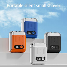 Portable Electric Shaver Travel Trimmer with Digital Display Beard Shaving Tool Blue