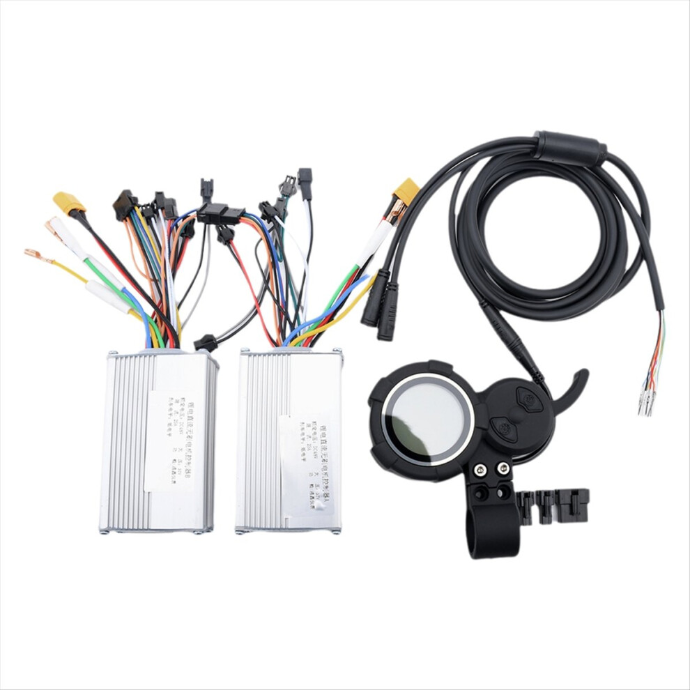 48V 25A 1200W Jp Brushless Dc Motor+Meter Display Screen, Electric Scooter Bike Controller Dual Drive Motor 4853162263570