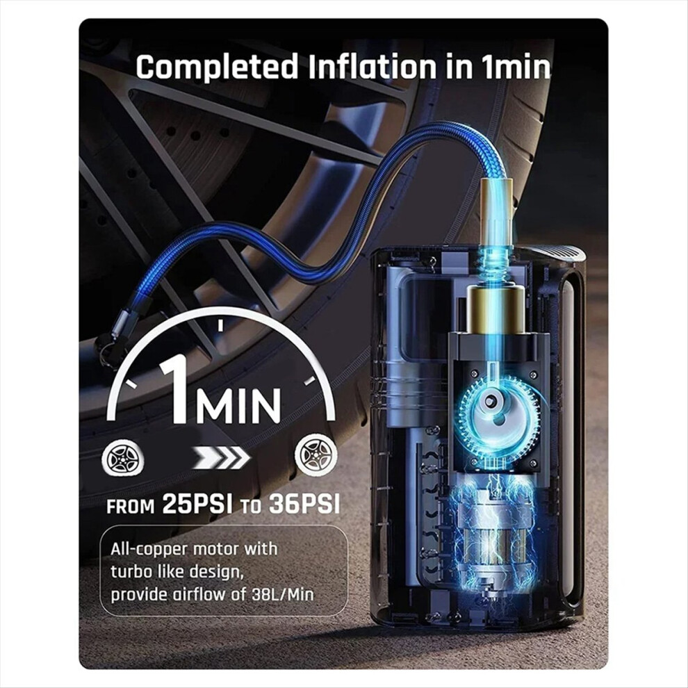 Mini Car Air Pump Digital Tire Inflator Portable Compressor for Auto Motorcycle Bicycle Inflatable-image-OPC-PMGKWCP-NEW