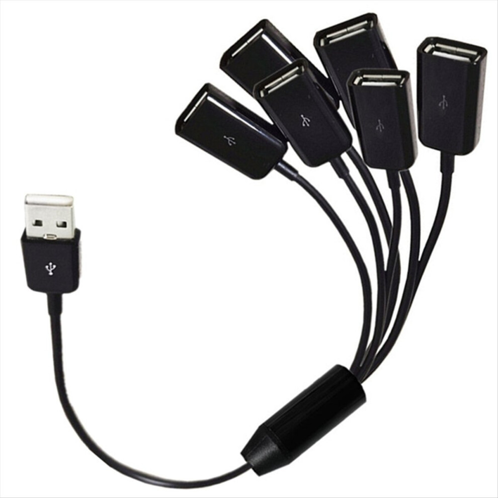 Usb Extension Cable 6 In 1 Charge Fast 3A Charging Date Y Splitter Male To Female Cord 4853162270967