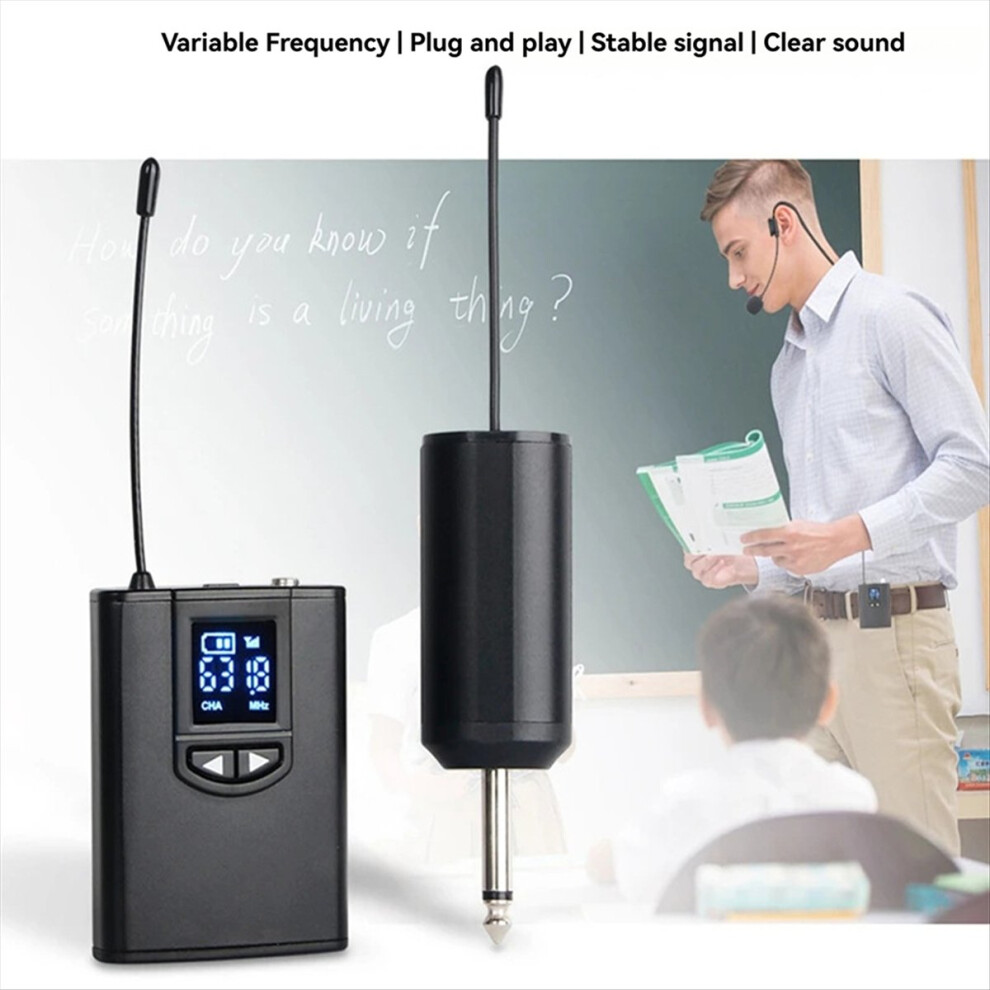 Uhf Wireless Lavalier Microphone System With Bodypack Transmitter For Lectures Interviews Vlog And Live Recording Silver 4853162273418