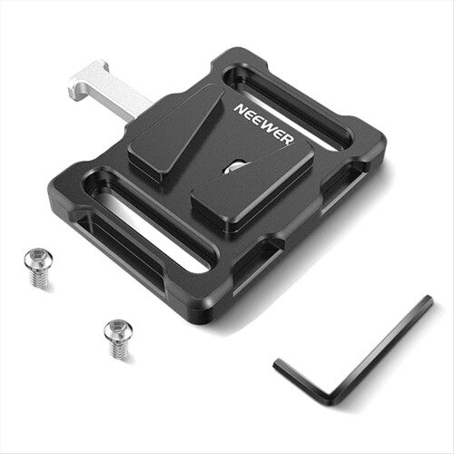 Mini V Mount Battery Plate with Quick Release, 1/4inch Thread - for Batteries, & 2