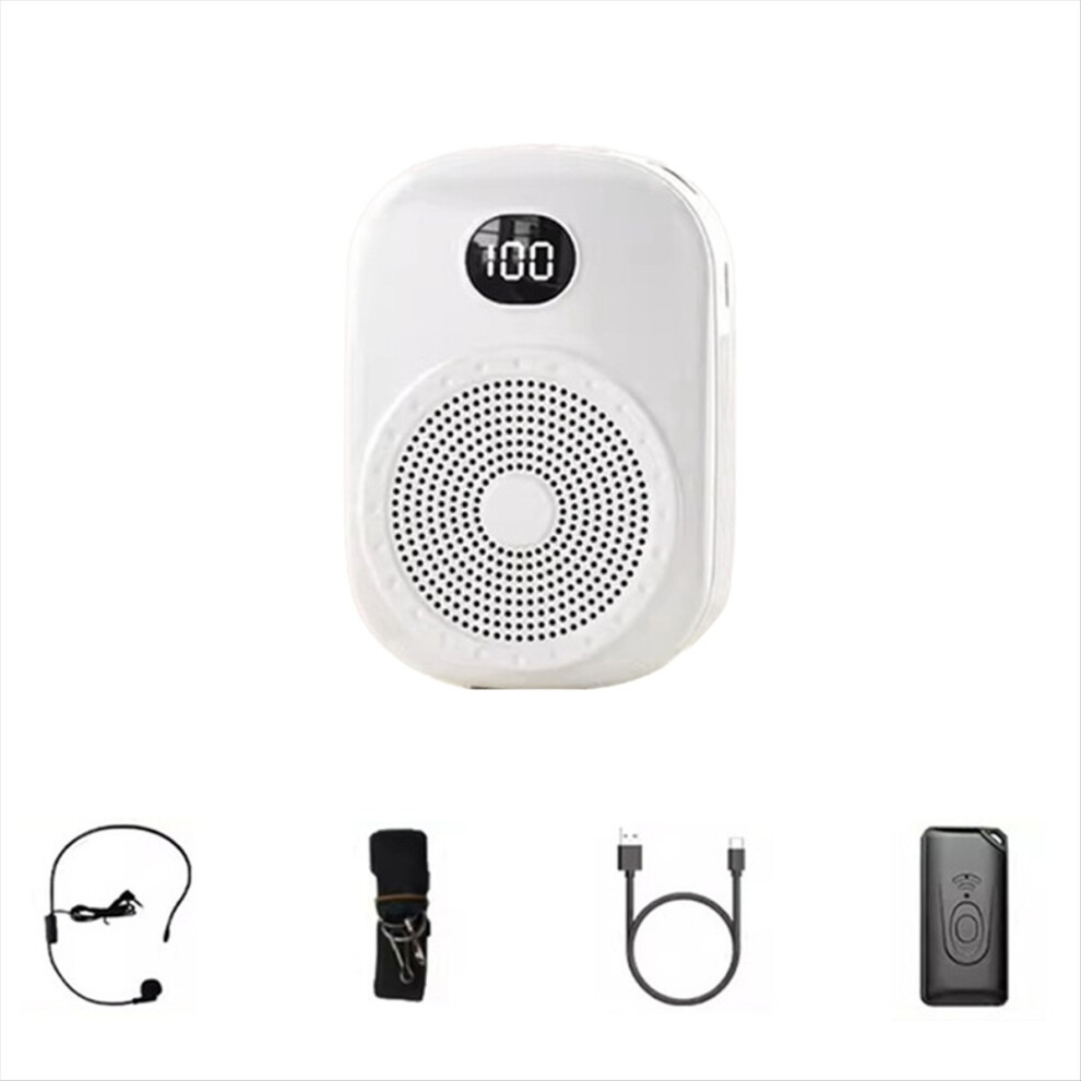 Wireless Voice Amplifier Multifunctional Portable Personal Speaker With Microphone Display For Teachers Speech A 4853162271957