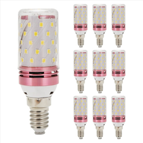 10Pcs E14 LED Corn Bulb 12W Replace Halogen Lamps Small Screw-in Smart Energy Efficient Warm Light 1
