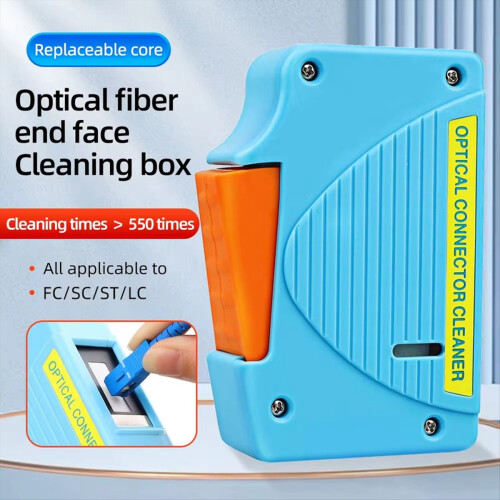 Fiber Optic Cleaner Cassette+2XCleaning Core End Face Cleaning Box Pigtail for SC/FC//LC Tool B 2
