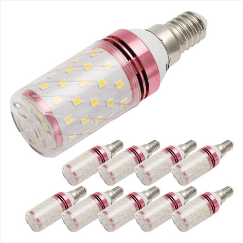 10Pcs E14 LED Corn Bulb 12W Replace Halogen Lamps Small Screw-in Smart Energy Efficient Warm Light 2